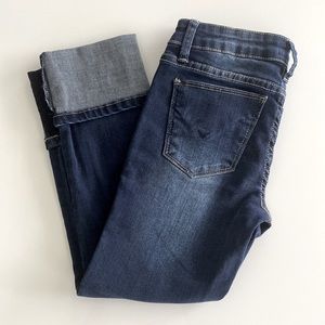Hudson Jeans Girls Skinny Crop Roll Cuff Ripped Stretchy New